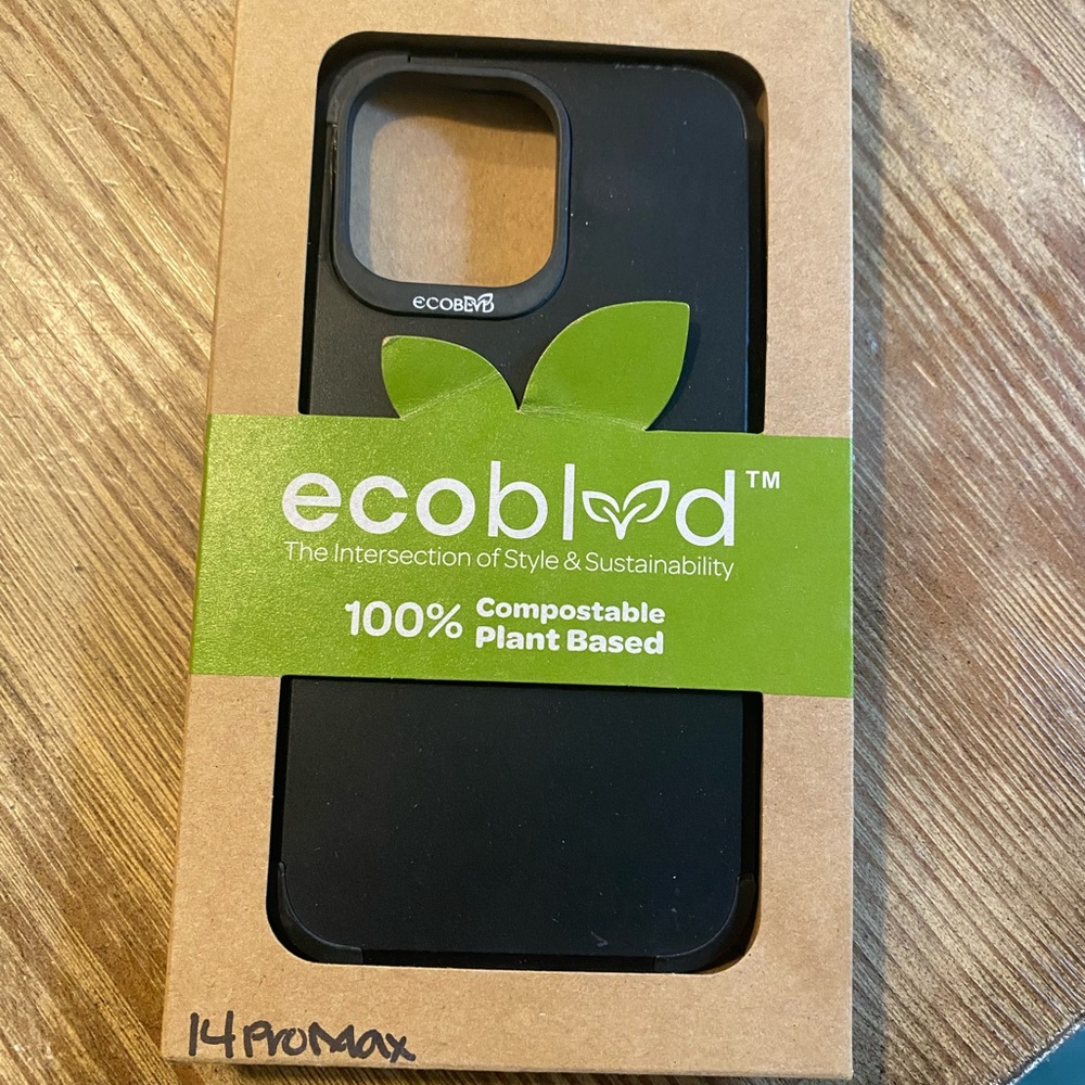 ECOBLVD 100% COMPOSTABLE PHONE CASE iPhone 14 PRO MAX NIB SUSTAINABLE EARTH LOVE